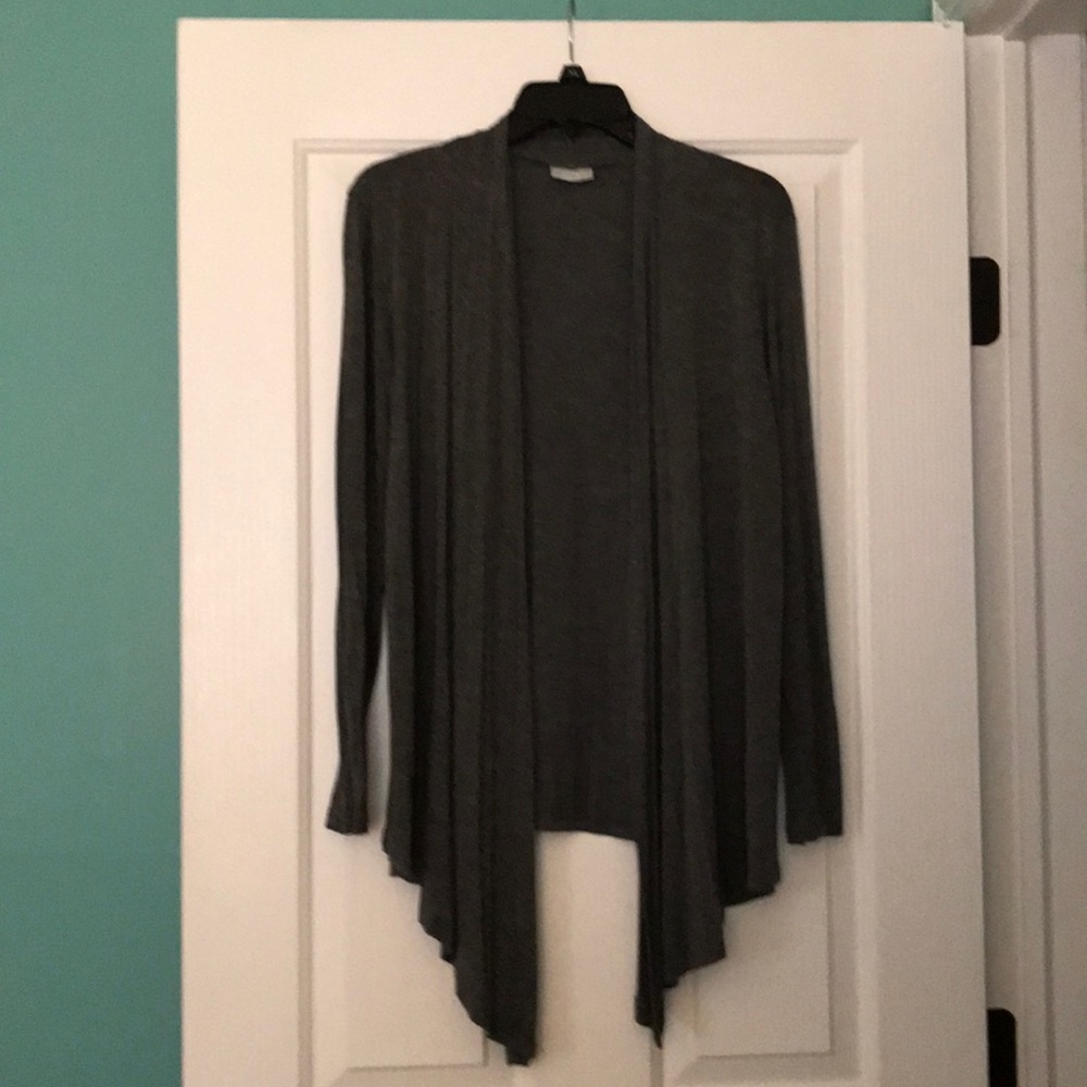 Long sleeve cascade front sweater